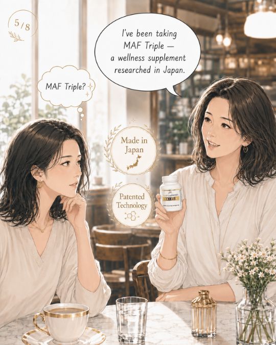 MAF Triple, a Japan-developed wellness supplement for healthy aging.